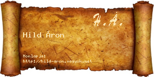Hild Áron névjegykártya